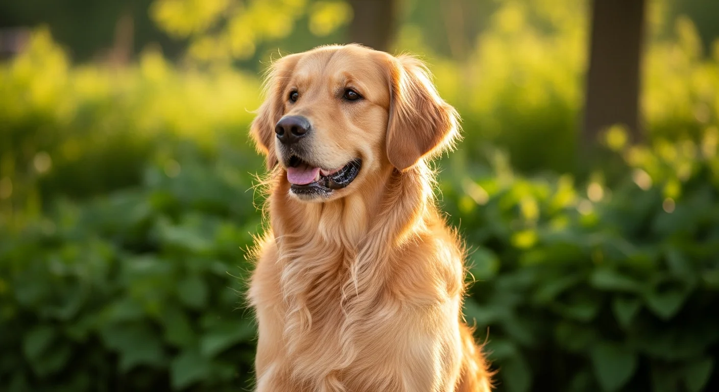 Golden Retriever marking during a retriever test